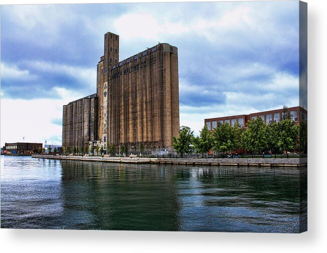 Malting Silo Acrylic Print featuring the photograph Canada Malting Silos by Nicky Jameson