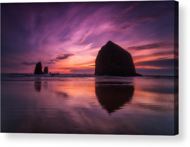 Sunset Acrylic Print featuring the photograph Cannon Beach Dreams by Darren White