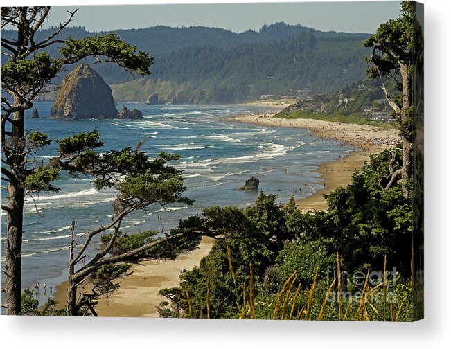 Pacific Acrylic Print featuring the photograph Cannon Beach Seascape by Nick Boren