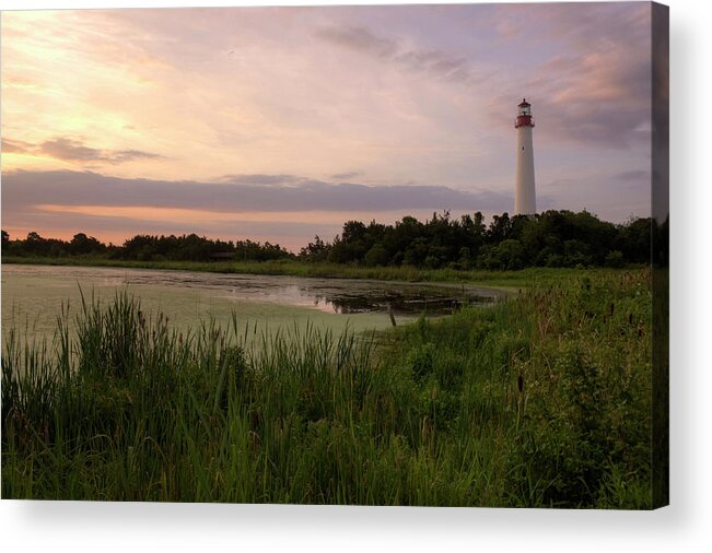 Cape May Lighthouse Acrylic Print featuring the photograph Cape May Lighthouse II by Tom Singleton