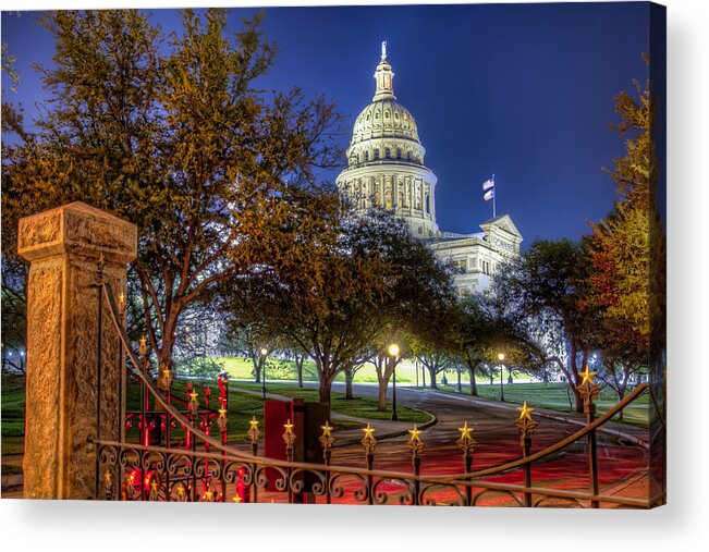 Texas Acrylic Print featuring the photograph Capitol Stars by Tim Stanley