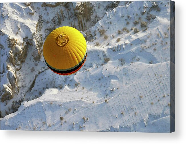 Balloon Acrylic Print featuring the photograph Cappadocia & Balloon by Sedat Buga