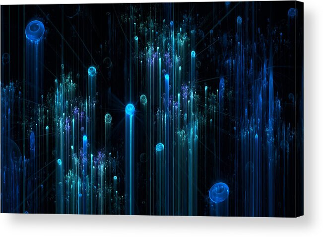 Fractal Acrylic Print featuring the digital art Carbonation by Gary Blackman