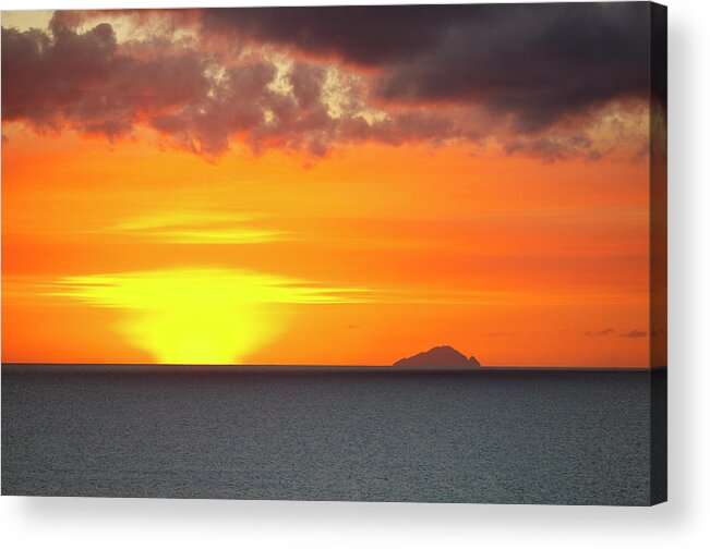 Scenics Acrylic Print featuring the photograph Caribbean Island Sunset by Michaelutech