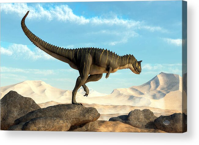 Carnotaurus Acrylic Print featuring the digital art Carnotaurus by Daniel Eskridge