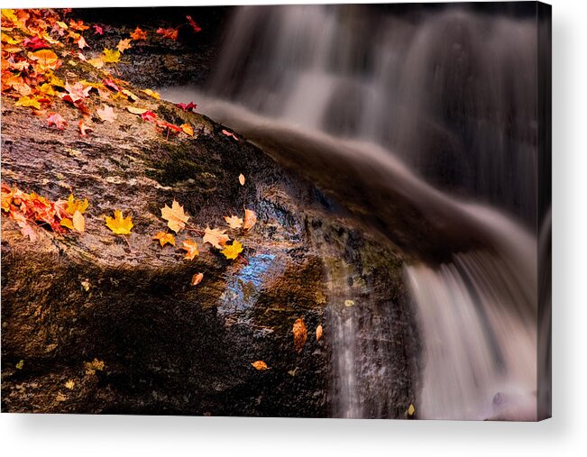 Autumn Foliage New England Acrylic Print featuring the photograph Cascading Fall Colors by Jeff Folger