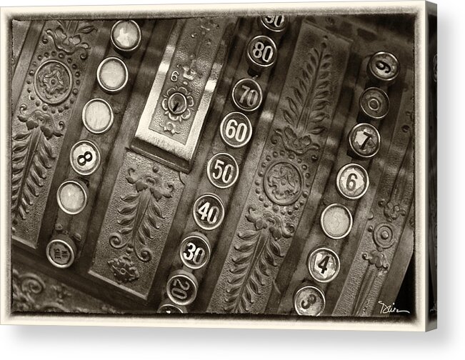Cash Register Acrylic Print featuring the photograph Cash Register in Leadville Colorado by Peggy Dietz