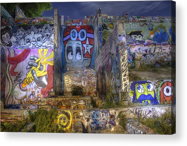 Graffiti Acrylic Print featuring the painting Castle Hill by Andrew Nourse