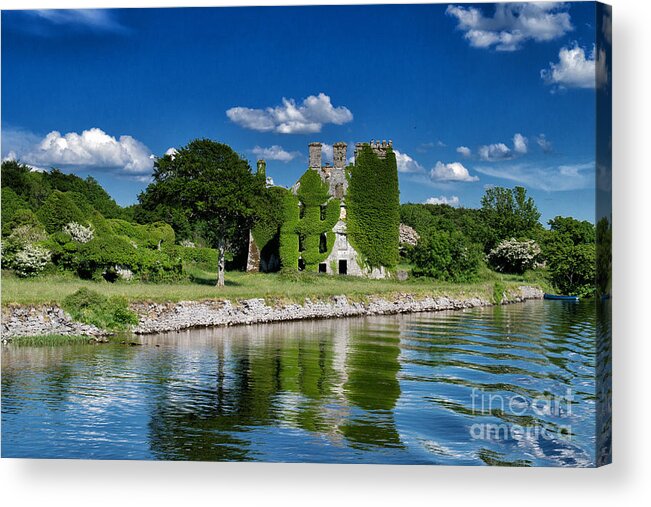 Irland Acrylic Print featuring the photograph Castle Menlo by Juergen Klust