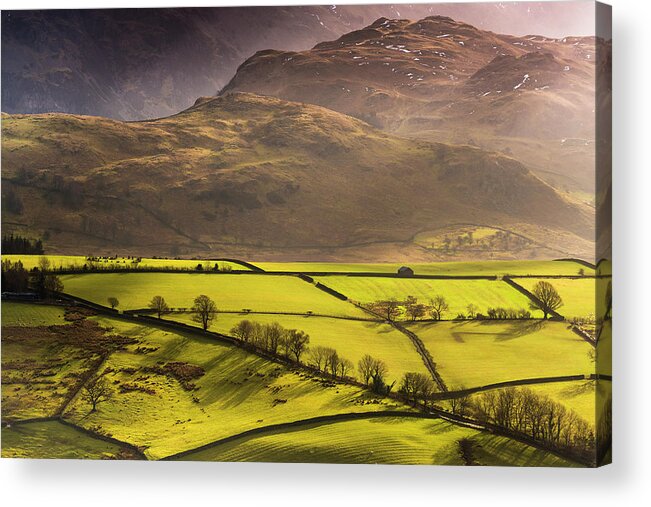 Shadow Acrylic Print featuring the photograph Castlerigg Shadows, Lake District by John Finney Photography