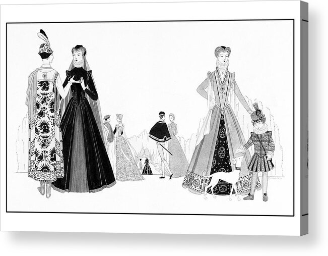 Animal Acrylic Print featuring the digital art Catherine De'medici And Family by Claire Avery