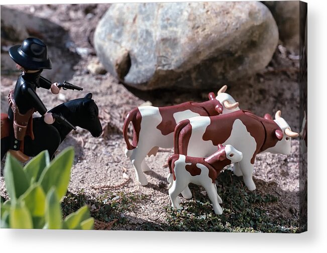 Toys Acrylic Print featuring the photograph Cattle Rustler by Caitlyn Grasso