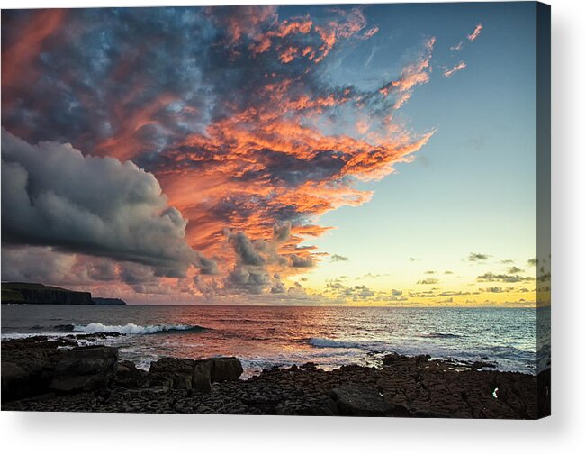 Doolin Acrylic Print featuring the photograph Celtic Fire by Allan Van Gasbeck