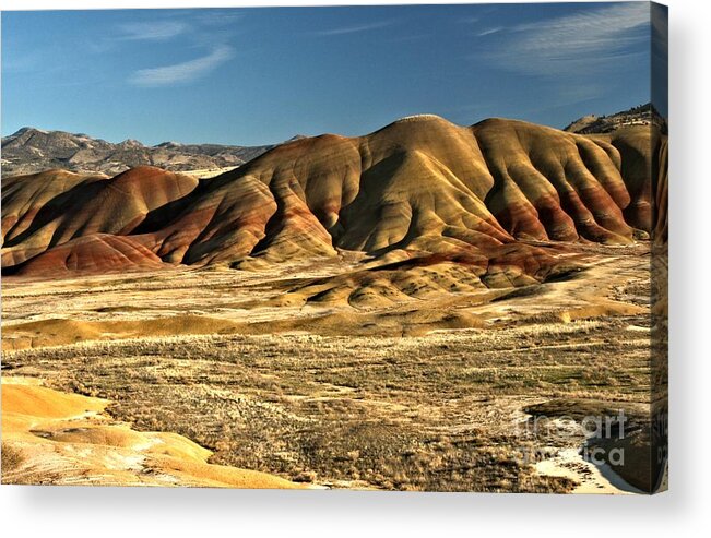 Painted Hills Acrylic Print featuring the photograph Central Oregon Painted Hills by Adam Jewell