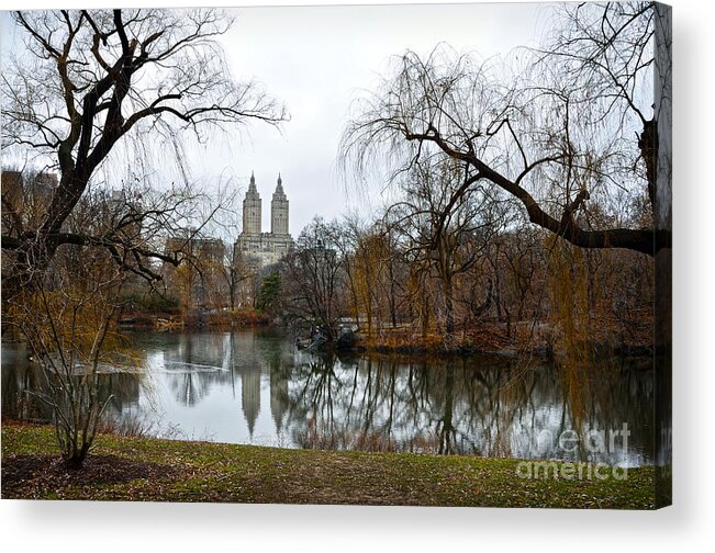 San Remo Acrylic Print featuring the photograph Central Park and San Remo building in the background by RicardMN Photography