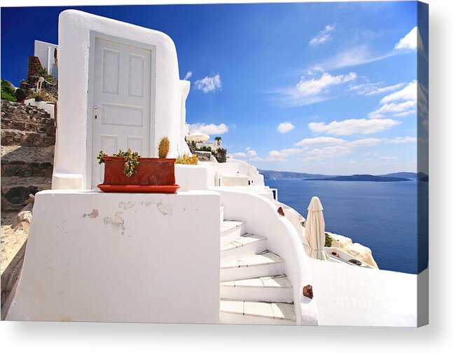 Santorini Acrylic Print featuring the photograph Charming architecture by Aiolos Greek Collections