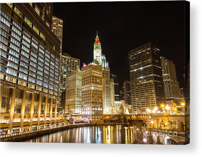 Building Acrylic Print featuring the photograph Chicago River by Andrew Slater