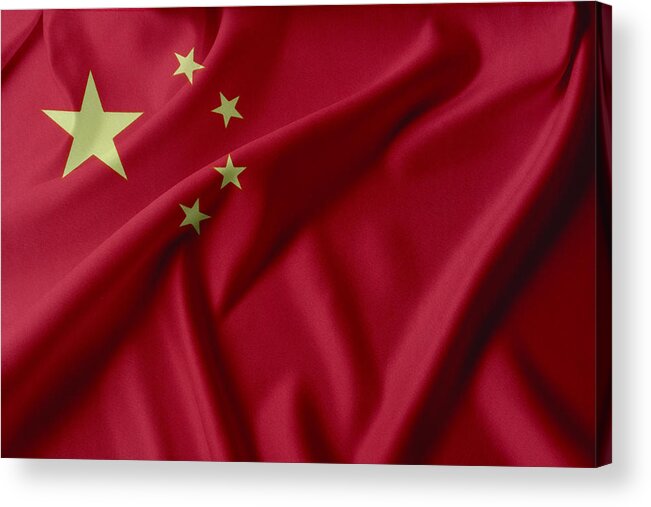 Flags Acrylic Print featuring the photograph China flag by Les Cunliffe