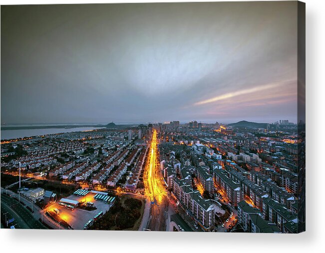 Social Issues Acrylic Print featuring the photograph China Jiangsu Townscape by Wei Wei