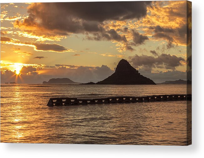 Aqua Acrylic Print featuring the photograph Chinaman's Hat 5 by Leigh Anne Meeks