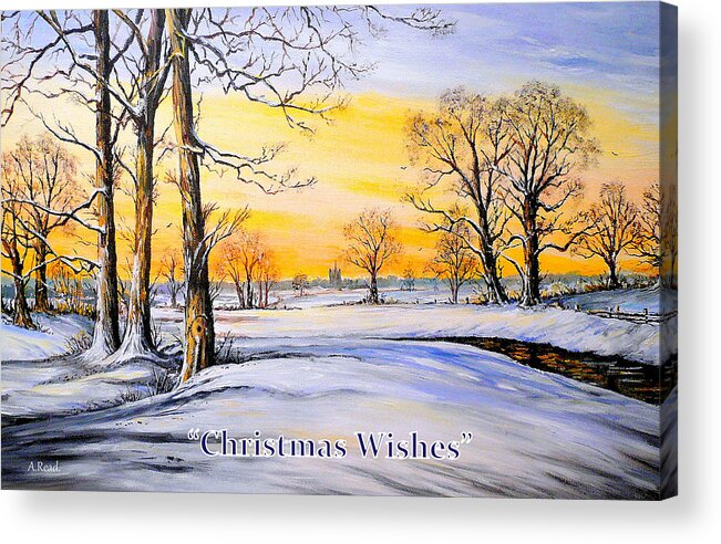 Christmas Acrylic Print featuring the painting Christmas cards by Andrew Read