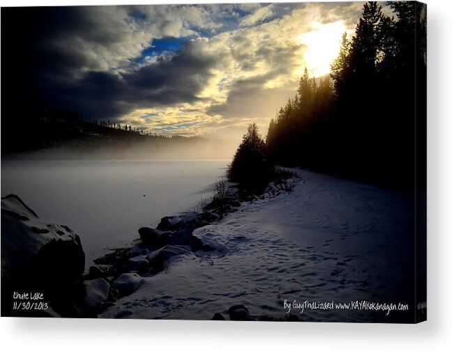 Lake Acrylic Print featuring the photograph Chute Lake Winter by Guy Hoffman