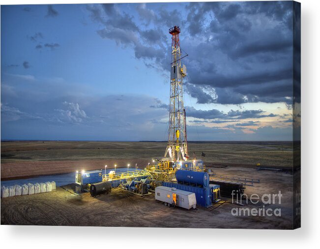 Oil Rig Acrylic Print featuring the photograph Cim001-23 by Cooper Ross