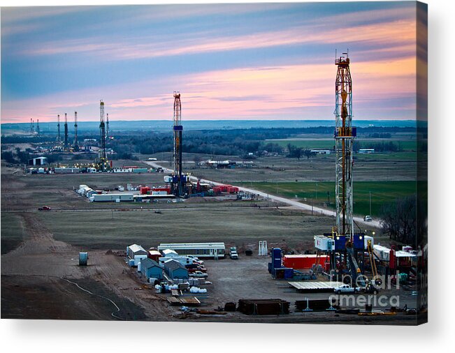 Oil Rig Acrylic Print featuring the photograph Cim003-20 by Cooper Ross