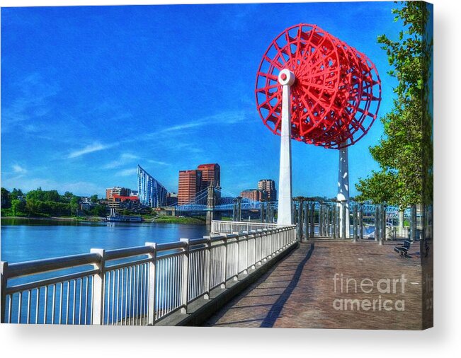 Cincinnati Big Wheel 2 Acrylic Print featuring the photograph Cincinnati Big Wheel 2 by Mel Steinhauer