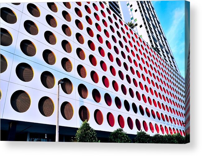 Downtown Miami Acrylic Print featuring the photograph Circles by Andres LaBrada