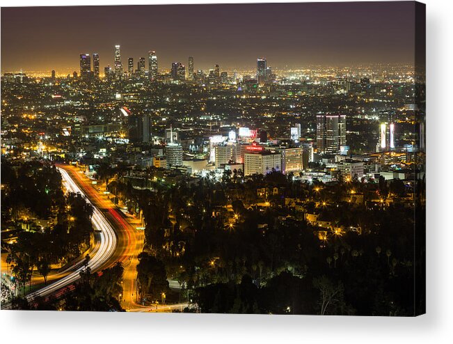 Los Angeles Acrylic Print featuring the photograph City of Angels by Tassanee Angiolillo