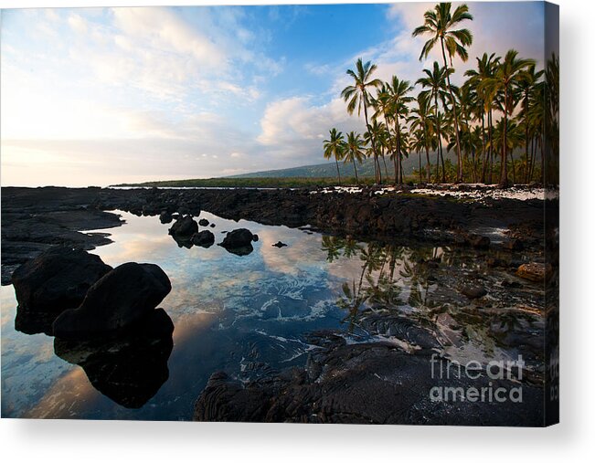 Hawaii Acrylic Print featuring the photograph City of Refuge Beach by Mike Reid