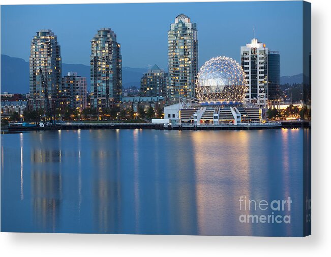 Skyline Acrylic Print featuring the photograph City Skyline -Vancouver B.C. by Bryan Mullennix