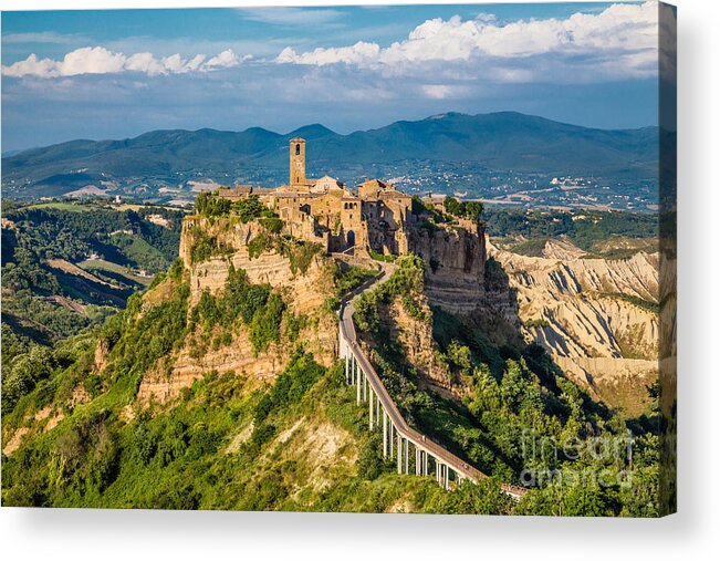 Ancient Acrylic Print featuring the photograph Civita di Bagnoregio by JR Photography