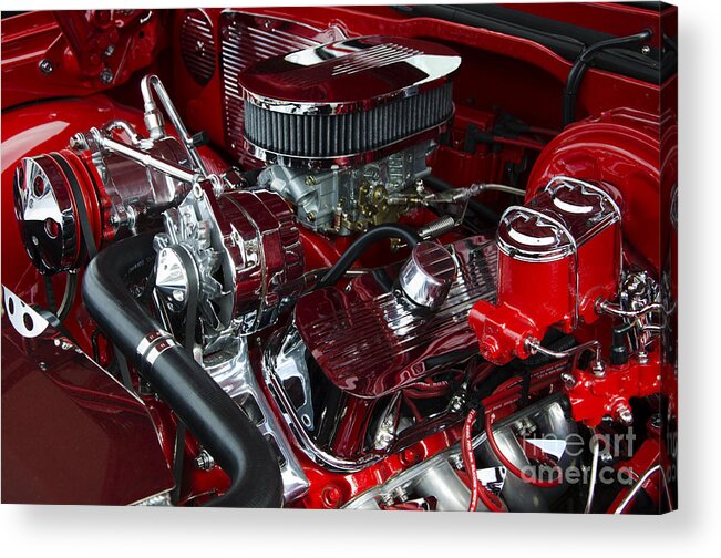Engine Acrylic Print featuring the photograph Classic Cars Beauty By Design 15 by Bob Christopher