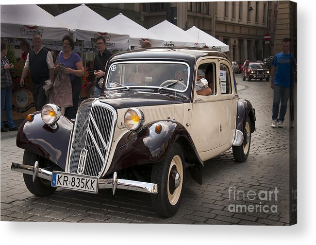 Krakow Acrylic Print featuring the photograph Classic Citroen by Brenda Kean