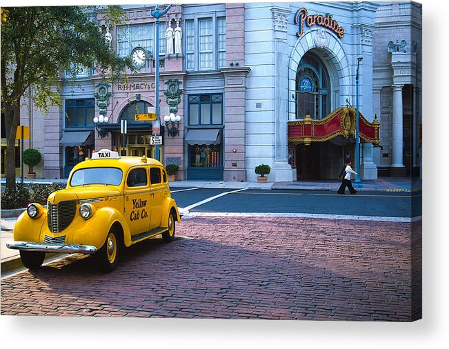 Classic Acrylic Print featuring the photograph Classic Yellow Cab by Robert McKinstry