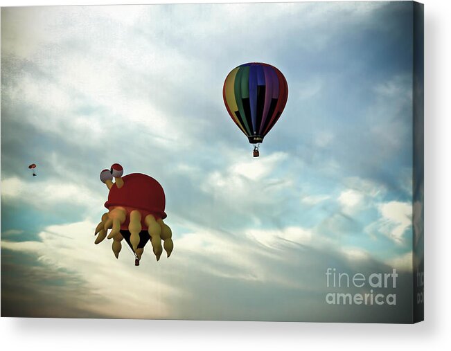 Hotairballoon Acrylic Print featuring the photograph Claw d the Crab by Brenda Giasson