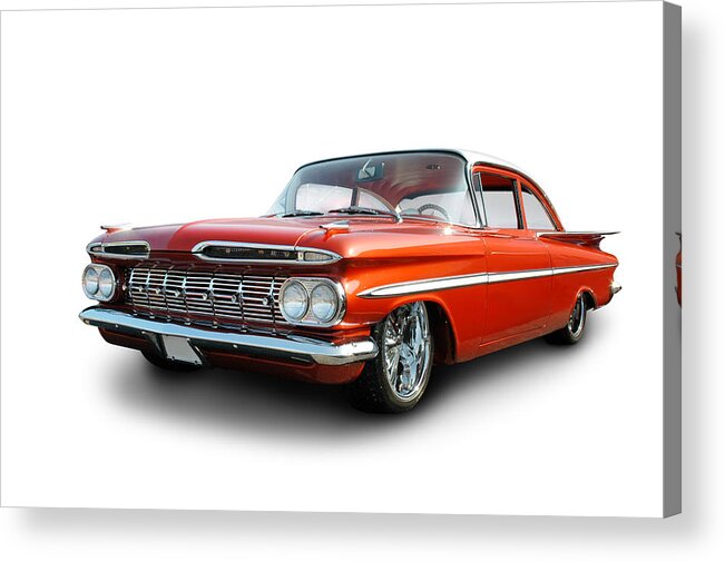 Shadow Acrylic Print featuring the photograph Clean Cruiser - 1959 Chevrolet Impala by Schlol