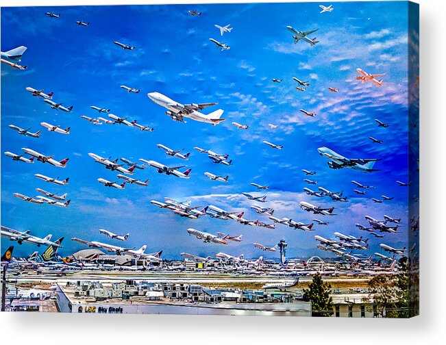  Lax Acrylic Print featuring the photograph Cleared for Takeoff by Branden De Haas