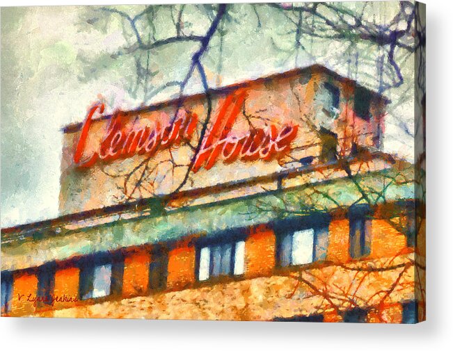 Clemson Acrylic Print featuring the painting Clemson House by Lynne Jenkins