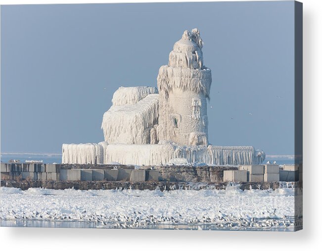 Clarence Holmes Acrylic Print featuring the photograph Cleveland Harbor West Pierhead Light by Clarence Holmes