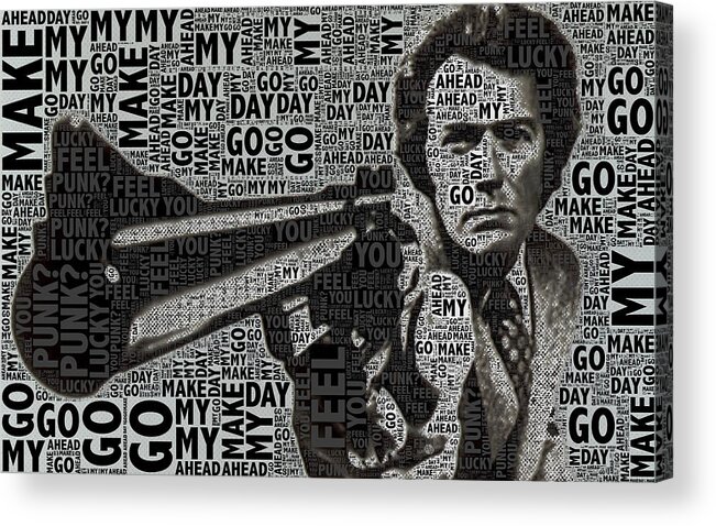 Clint Eastwood Acrylic Print featuring the photograph Clint Eastwood Dirty Harry by Tony Rubino