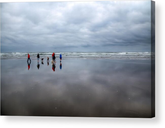 Oregon Coast Acrylic Print featuring the photograph Cloud Walkers 0084 by Kristina Rinell