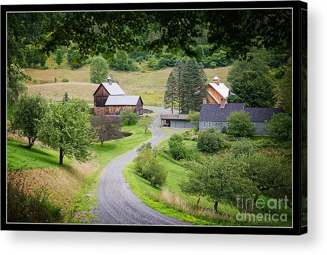 Sleepy Acrylic Print featuring the photograph Cloudland Farm Woodstock Vermont by Edward Fielding