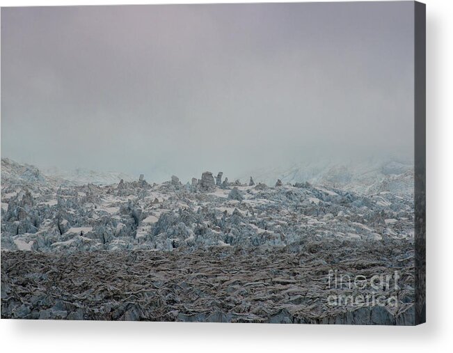 Ice Formations Acrylic Print featuring the photograph Clouds and Ice by David Arment
