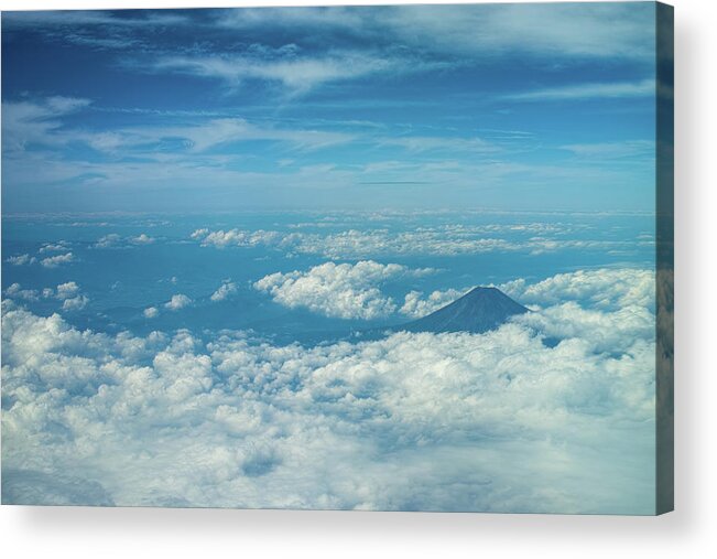 Tranquility Acrylic Print featuring the photograph Clouds And Mt. Fuji by Taketan