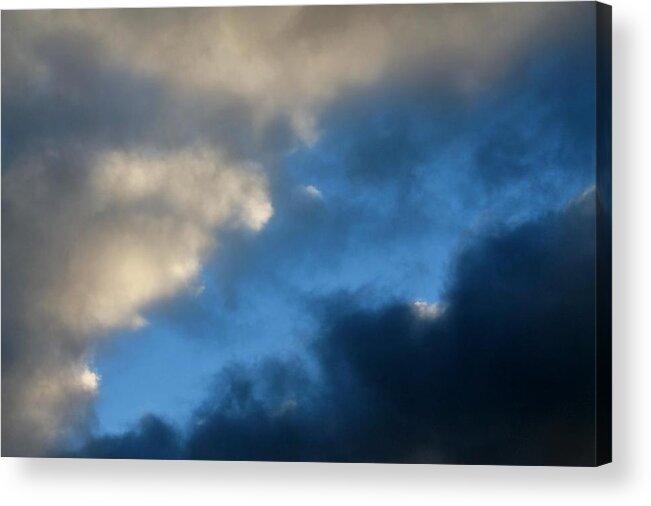Clouds Acrylic Print featuring the photograph Clouds Converging by Michael Saunders