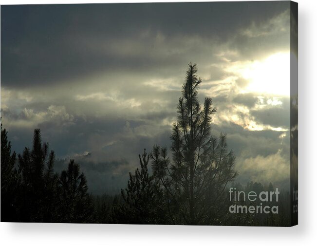 Sky Acrylic Print featuring the photograph 706P Clouds by NightVisions