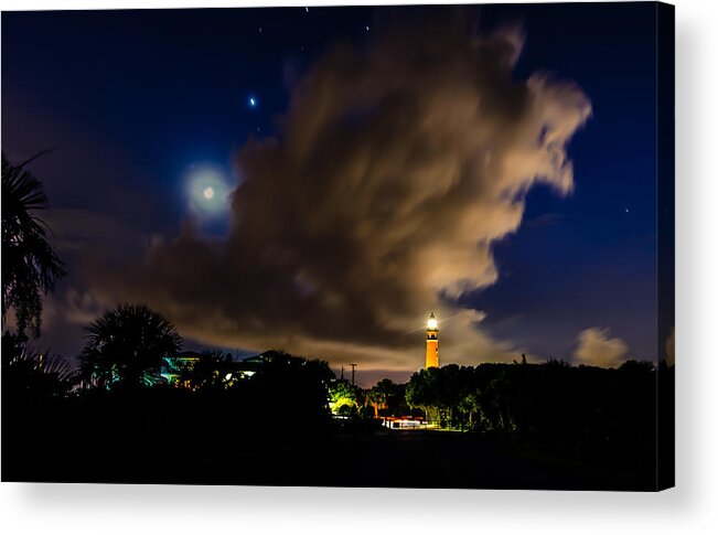 175ft Acrylic Print featuring the photograph Clouds over the lighthouse by Alan Marlowe